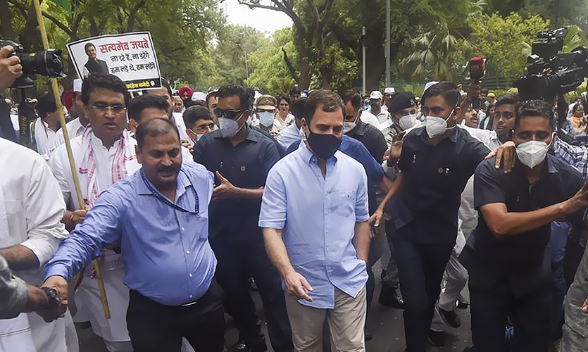 Rahul Gandhi Appears Before ED; Protesting Congress Workers Detained